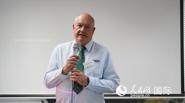 碩豐集團(tuán)市場(chǎng)總監(jiān)迪恩·范·維克發(fā)言。人民網(wǎng) 張茜攝