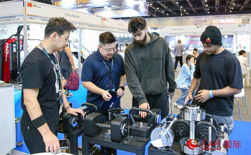 中國(guó)展臺(tái)一角。人民網(wǎng)中東中心分社塔里克·易卜拉欣攝