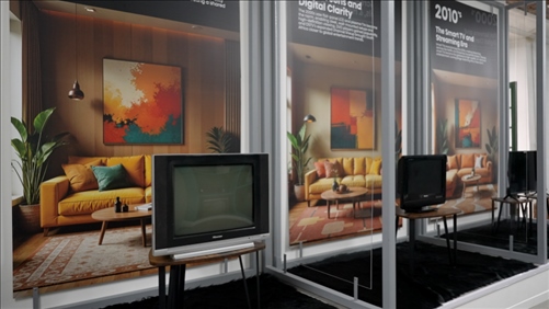 海信顯示技術展示畫作。海信南非公司供圖