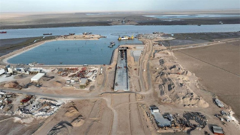 施工現(xiàn)場一景。中交天津航道局有限公司供圖