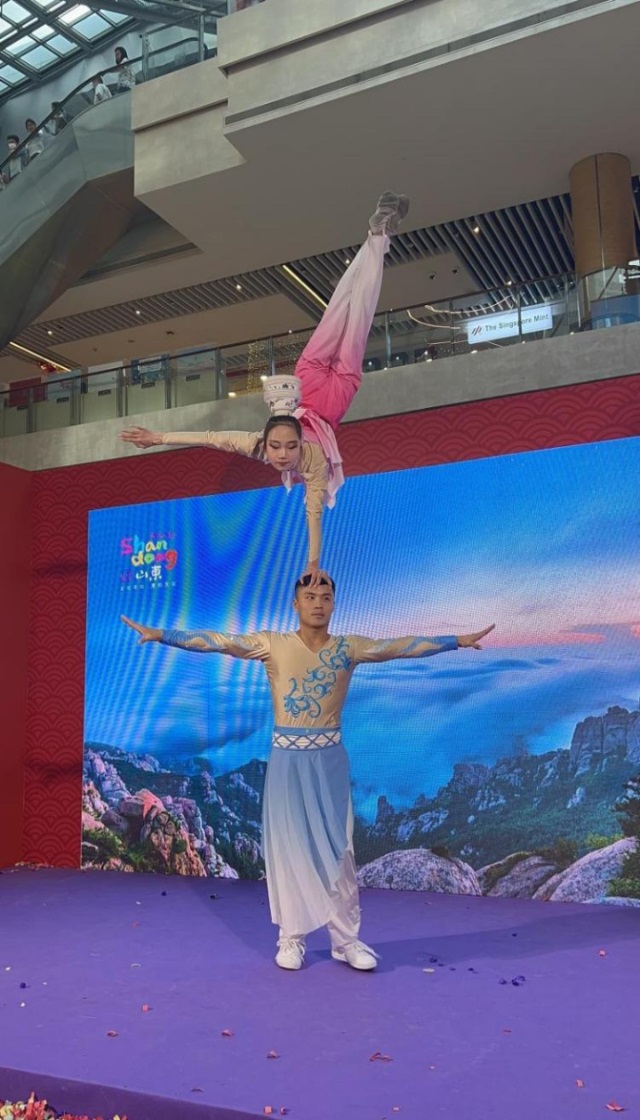 來自中國和新加坡的藝術(shù)團(tuán)體聯(lián)袂表演了歌舞、器樂、武術(shù)、雜技等多種形式的文藝節(jié)目。活動主辦方供圖