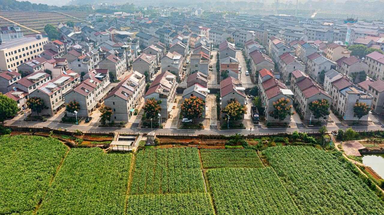 衢州市衢江區(qū)云溪鄉(xiāng)希望新村鳥瞰圖。衢州市衢江區(qū)委宣傳部 供圖