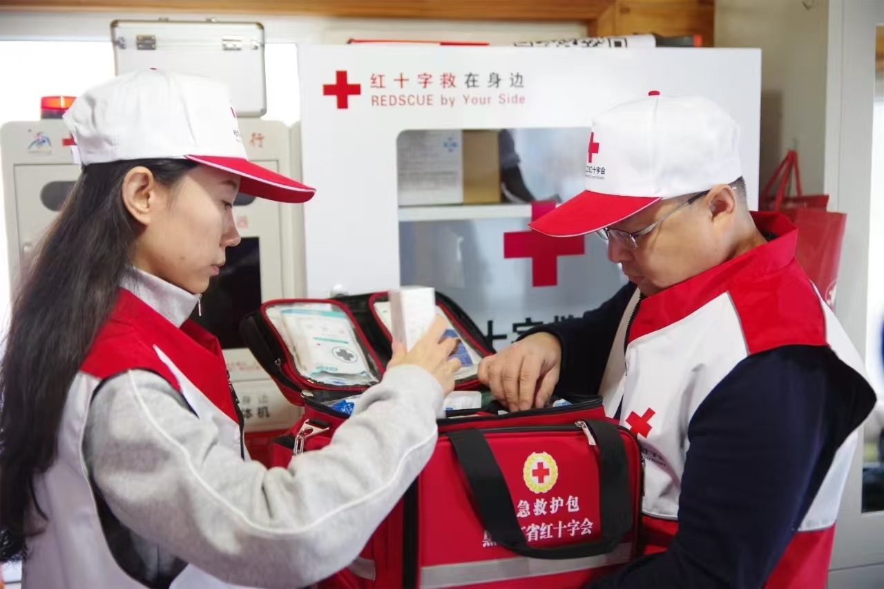 應(yīng)急救援志愿者培訓(xùn)現(xiàn)場。 中國紅十字會總會供圖