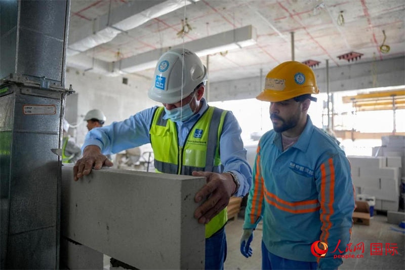 砌墻。人民網(wǎng)塔里克·易卜拉欣攝