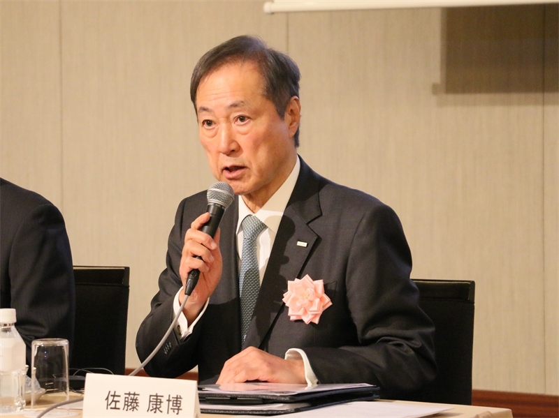 日中投資促進機構(gòu)會長佐藤康博致辭。人民網(wǎng) 許可攝