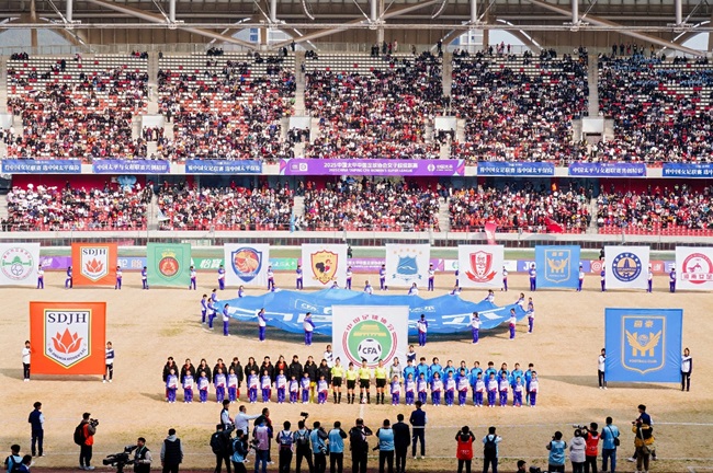 2025賽季女超聯(lián)賽開(kāi)幕式現(xiàn)場(chǎng)。主辦方供圖