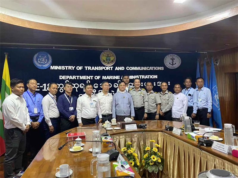 緬甸第18屆國家級港口設(shè)施安全聯(lián)合演習(xí)頒獎儀式現(xiàn)場。中緬油氣管道公司供圖