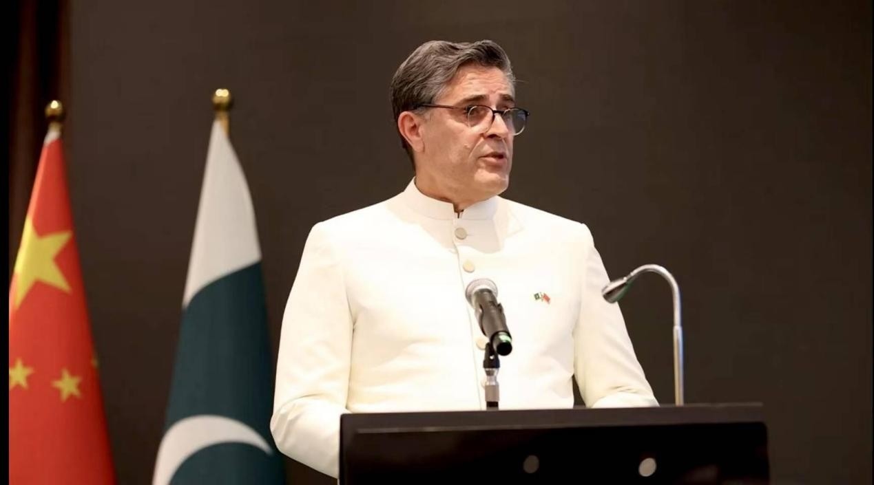 巴基斯坦駐華大使卡里爾·哈什米致辭。巴基斯坦駐華大使館供圖