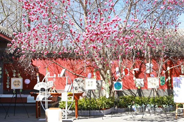 翰墨書(shū)韻展區(qū)的書(shū)法展品。府學(xué)胡同小學(xué)供圖