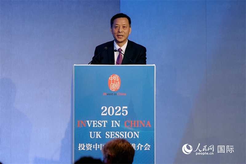 中國駐英國大使館經濟商務公使余本林發(fā)表致辭。楊浩鵬攝