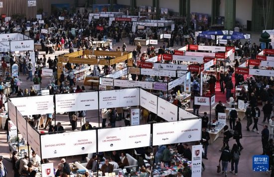 4月11日，人們?cè)诜▏?guó)巴黎大皇宮參加2025巴黎書(shū)展。新華社記者 高靜 攝