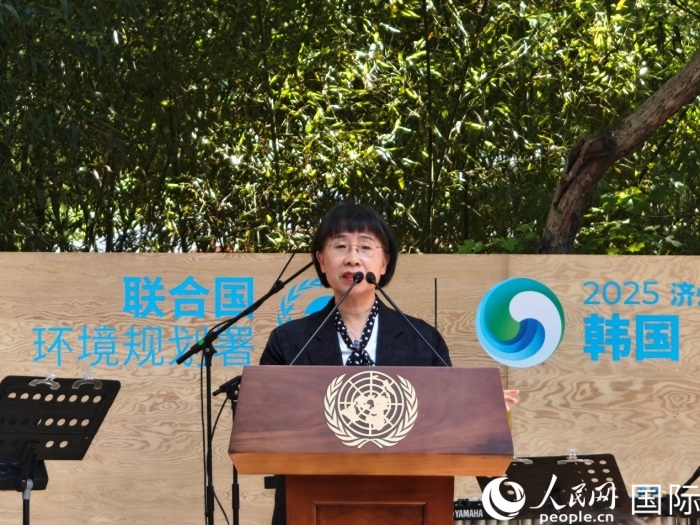 周國梅致辭。人民網(wǎng)記者 李明攝